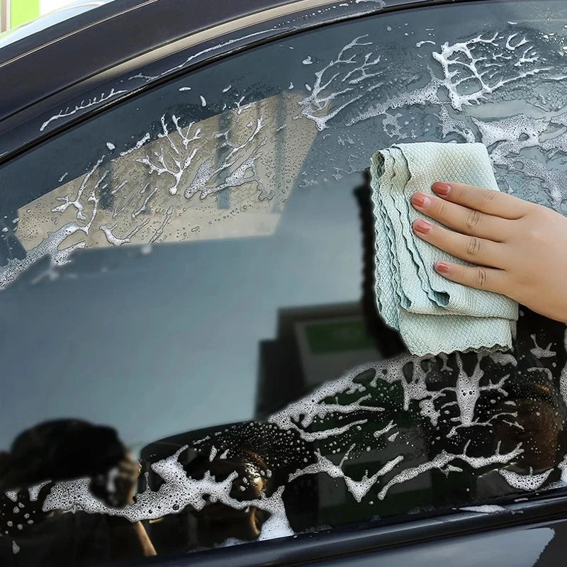 10/20pcs Microfiber Glass Cleaning Cloth Rag Lint-Free For Windows Car Kitchen Mirror No Trace Reusable Fish Scale Rag Polishing