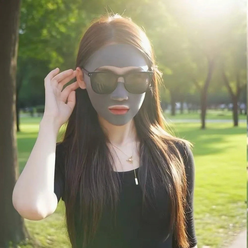 New Breathable Ice Silk Mask Anti-UV Traceless Riding Face Mask Face Veil Four Seasons