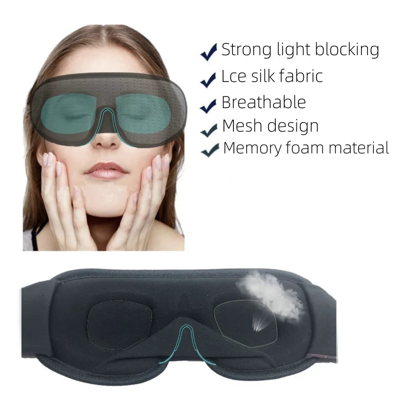 3D eye mask breathable light-blocking three-dimensional sleeping mask, sleeping eye mask, unisex silk sleeping eye mask