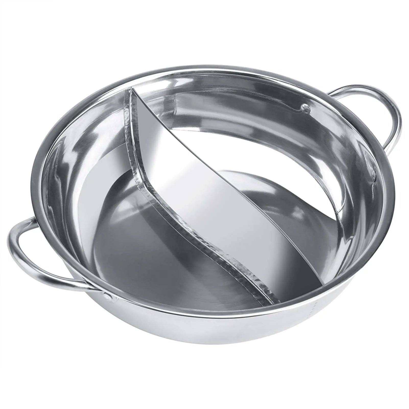 Double Flavor Hot Pot 27cm 29cm 31cm Thick Stainless Steel Chinese Hot Pot for Induction Cooker Home Kitchen Supplies