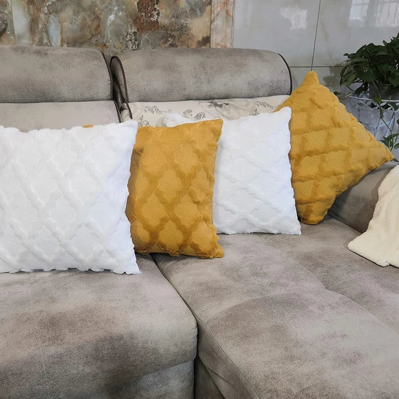 30x50cm 45x45cm Boho Decorative Pillow Covers Soft Plush Short Faux Wool Couch Pillow Covers Luxury Cushion Covers for Sofa