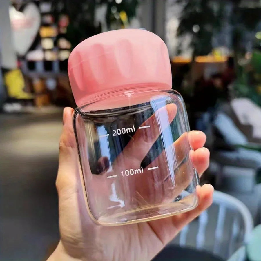 Mini Water Bottle Plastic Clear Milk Cup Portable Reusable Drinking Cups Summer Drinkware Travel Outdoor Cute Water Cup