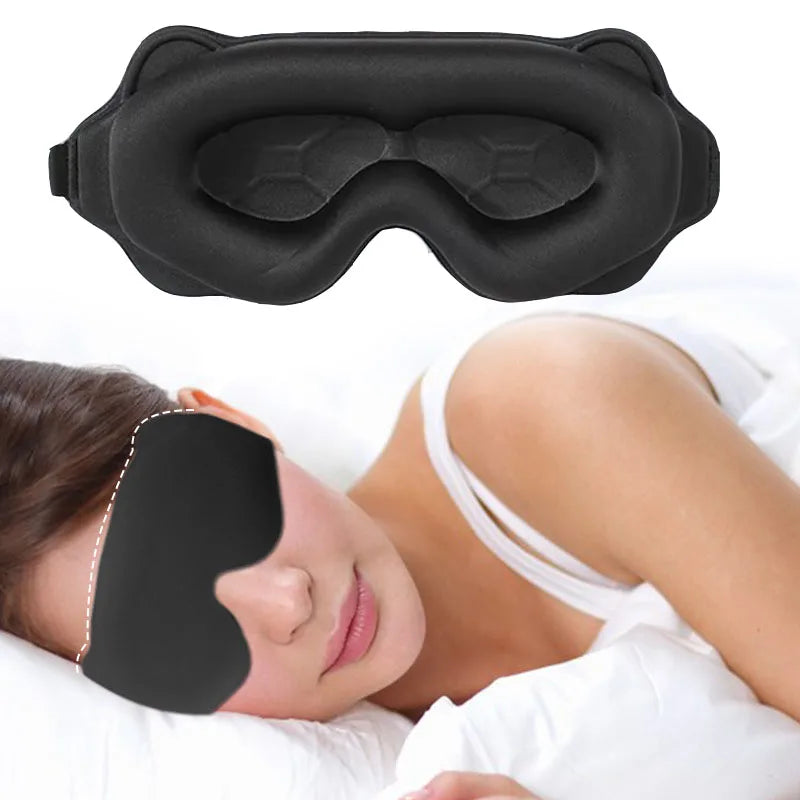 Sleep Eye Mask Weighted for Side Sleeper Men Women 3D Contoured Sleeping Mask No Eye Pressure Blockout Soft Comfortable Eye