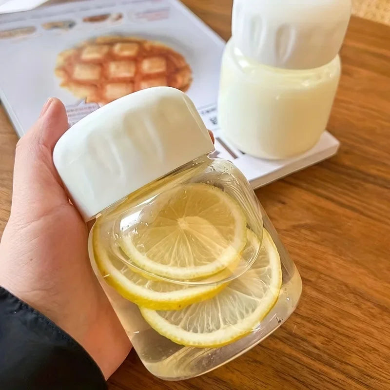 Mini Water Bottle Plastic Clear Milk Cup Portable Reusable Drinking Cups Summer Drinkware Travel Outdoor Cute Water Cup